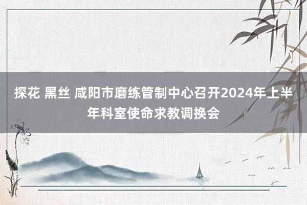 探花 黑丝 咸阳市磨练管制中心召开2024年上半年科室使命求教调换会