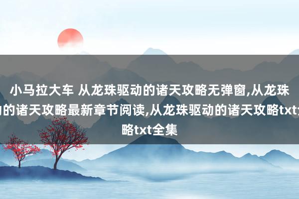 小马拉大车 从龙珠驱动的诸天攻略无弹窗,从龙珠驱动的诸天攻略最新章节阅读,从龙珠驱动的诸天攻略txt全集